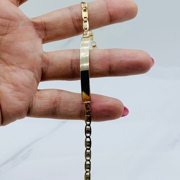 Real 10k Gold Bracelet ID 7” long bracelet